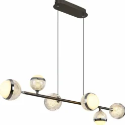 Luminaires Globo Lighting Éclairage Led|Suspension Globo UNTSY LED Titane, 6 lumières, Télécommandes