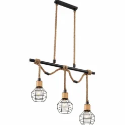 Luminaires Globo Lighting Suspensions|Suspension Globo VALERIE Brun, Noir, 3 lumières
