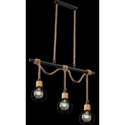 Luminaires Globo Lighting Suspensions|Suspension Globo VALERIE Brun, Noir, 3 lumières