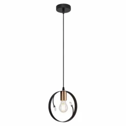 Luminaires Globo Lighting Suspensions|Suspension Globo VIGO Noir, 1 lumière