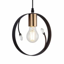 Luminaires Globo Lighting Suspensions|Suspension Globo VIGO Noir, 1 lumière
