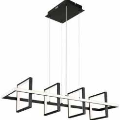 Luminaires Globo Lighting Éclairage Led|Suspension Globo WOLFHARD LED Noir, 1 lumière, Télécommandes