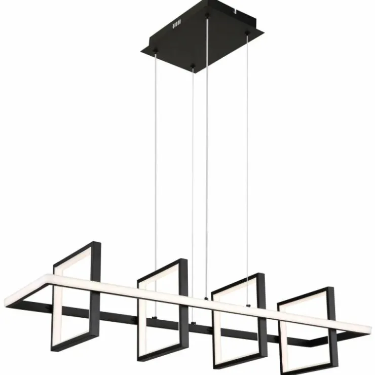 Luminaires Globo Lighting Éclairage Led|Suspension Globo WOLFHARD LED Noir, 1 lumière, Télécommandes