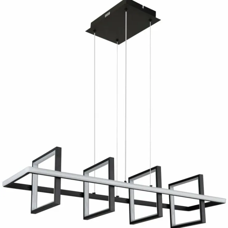 Luminaires Globo Lighting Éclairage Led|Suspension Globo WOLFHARD LED Noir, 1 lumière, Télécommandes