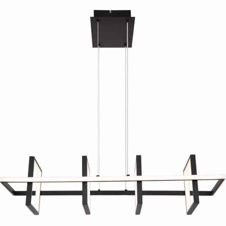 Luminaires Globo Lighting Éclairage Led|Suspension Globo WOLFHARD LED Noir, 1 lumière, Télécommandes