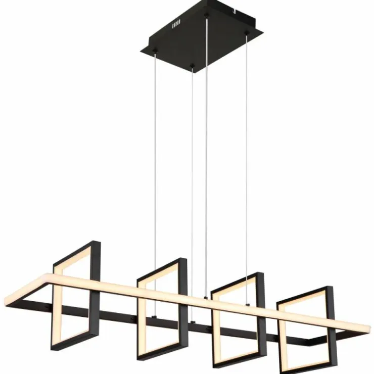 Luminaires Globo Lighting Éclairage Led|Suspension Globo WOLFHARD LED Noir, 1 lumière, Télécommandes