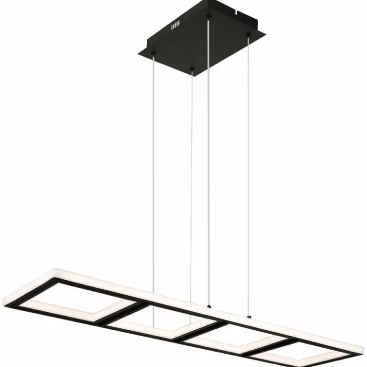 Luminaires Globo Lighting Éclairage Led|Suspension Globo WOLFHARD LED Noir, 1 lumière, Télécommandes