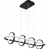 Luminaires Globo Lighting Éclairage Led|Suspension Globo WOLFHARD LED Noir, 1 lumière, Télécommandes