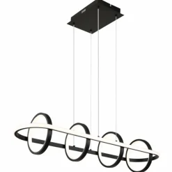 Luminaires Globo Lighting Éclairage Led|Suspension Globo WOLFHARD LED Noir, 1 lumière, Télécommandes