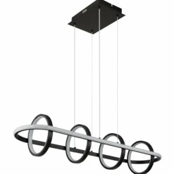 Luminaires Globo Lighting Éclairage Led|Suspension Globo WOLFHARD LED Noir, 1 lumière, Télécommandes