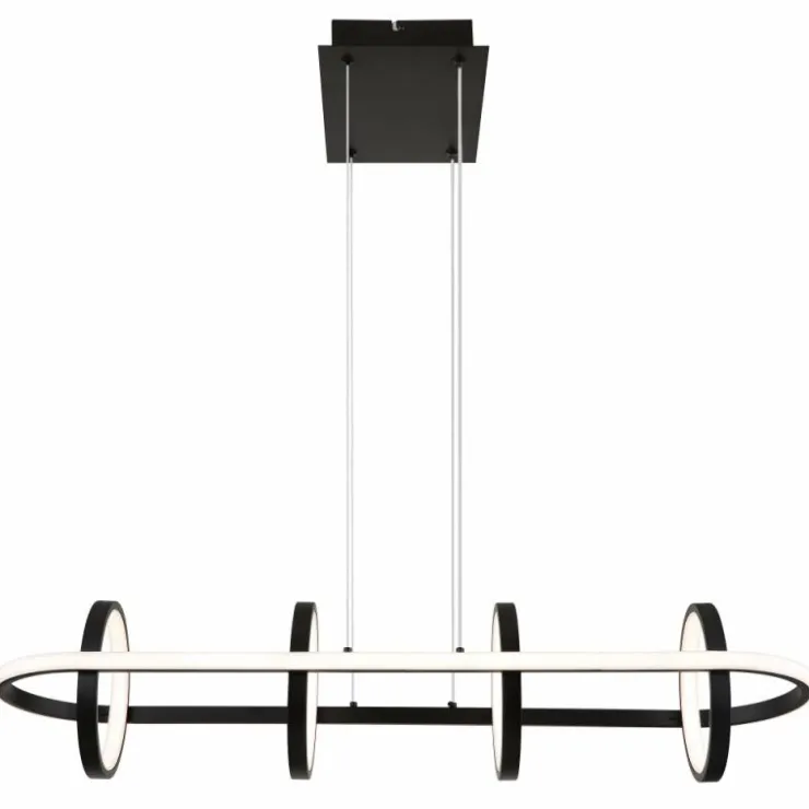 Luminaires Globo Lighting Éclairage Led|Suspension Globo WOLFHARD LED Noir, 1 lumière, Télécommandes