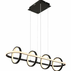 Luminaires Globo Lighting Éclairage Led|Suspension Globo WOLFHARD LED Noir, 1 lumière, Télécommandes