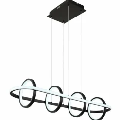 Luminaires Globo Lighting Éclairage Led|Suspension Globo WOLFHARD LED Noir, 1 lumière, Télécommandes