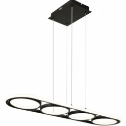 Luminaires Globo Lighting Éclairage Led|Suspension Globo WOLFHARD LED Noir, 1 lumière, Télécommandes