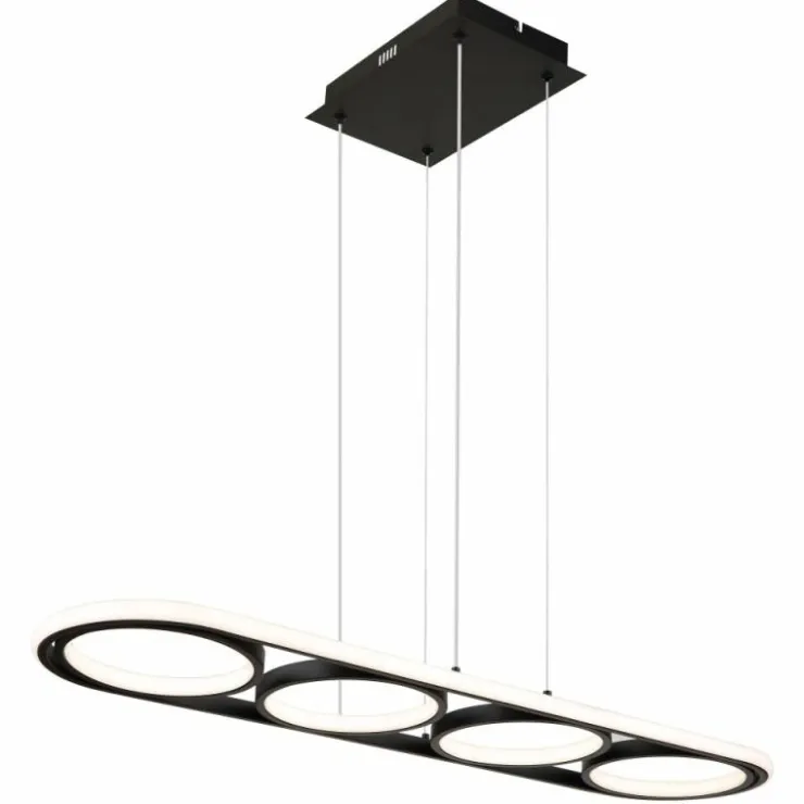 Luminaires Globo Lighting Éclairage Led|Suspension Globo WOLFHARD LED Noir, 1 lumière, Télécommandes