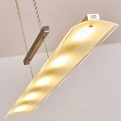 hofstein Suspensions|Suspension Hogana LED Acier inoxydable, 5 lumières