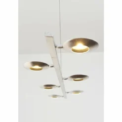 Luminaires Holländer Éclairage Led|Suspension Holländer SIMULATORE LED Argenté, 6 lumières