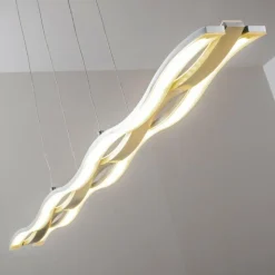 hofstein Éclairage Led|Suspension Hopedale LED Chrome, Nickel mat, 1 lumière