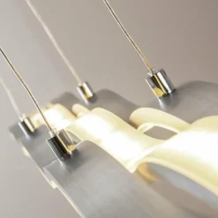 hofstein Éclairage Led|Suspension Hopedale LED Chrome, Nickel mat, 1 lumière