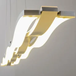hofstein Éclairage Led|Suspension Hopedale LED Chrome, Nickel mat, 1 lumière