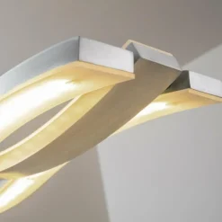 hofstein Éclairage Led|Suspension Hopedale LED Chrome, Nickel mat, 1 lumière