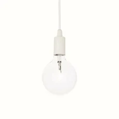 Luminaires Ideallux Suspensions|Suspension Ideal Lux EDISON Blanc, 1 lumière