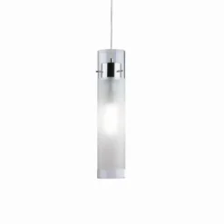 Luminaires Ideallux Suspensions|Suspension Ideal Lux FLAM Chrome, 1 lumière