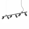 Luminaires Ideallux Suspensions|Suspension Ideallux DYNAMITE Noir, 6 lumières