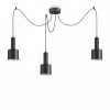 Luminaires Ideallux Suspensions|Suspension Ideallux HOLLY Noir, 3 lumières