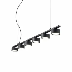 Luminaires Ideallux Suspensions|Suspension Ideallux MINOR Noir, 6 lumières