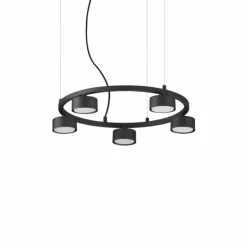 Luminaires Ideallux Suspensions|Suspension Ideallux MINOR Noir, 5 lumières