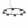 Luminaires Ideallux Suspensions|Suspension Ideallux MINOR Noir, 8 lumières