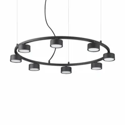 Luminaires Ideallux Suspensions|Suspension Ideallux MINOR Noir, 8 lumières