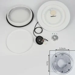 Suspension Ittingen LED Noir, 1 lumière, Changeur de couleurs