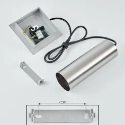 hofstein Suspensions|Suspension Javel Chrome, Nickel mat, 1 lumière