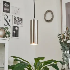 hofstein Suspensions|Suspension Javel Chrome, Nickel mat, 1 lumière
