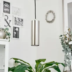 hofstein Suspensions|Suspension Javel Chrome, Nickel mat, 1 lumière