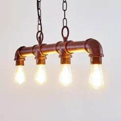 hofstein Suspensions|Suspension Kajen Rouille, 4 lumières