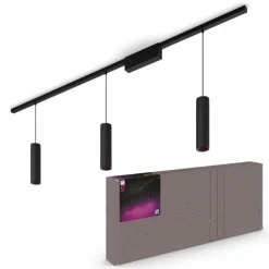 Suspension Kit de base x 3 Philips Hue Perifo LED Noir, 3 lumières, Changeur de couleurs