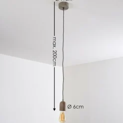 hofstein Suspensions|Suspension Lemone Gris, 1 lumière