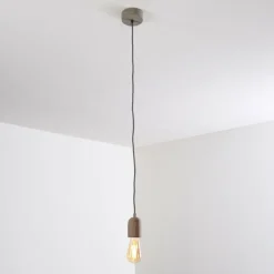 hofstein Suspensions|Suspension Lemone Gris, 1 lumière