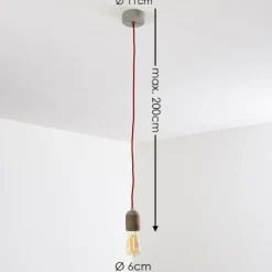 hofstein Suspensions|Suspension Lemone Gris, 1 lumière