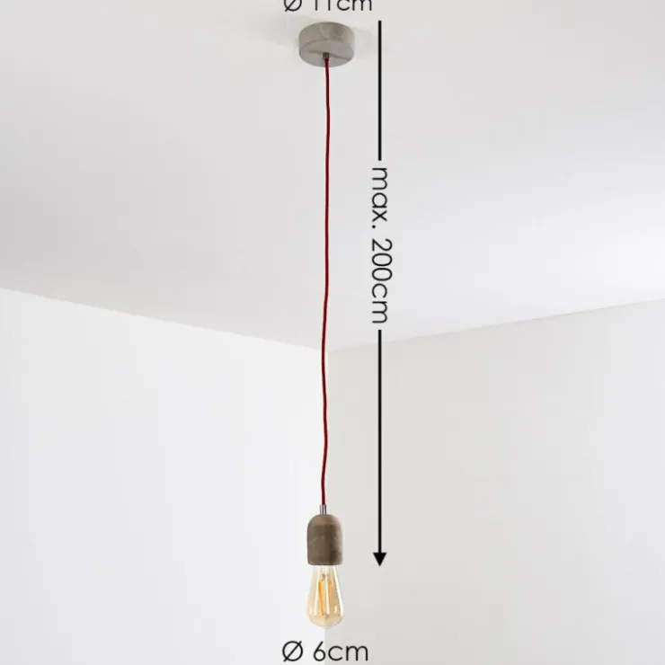 hofstein Suspensions|Suspension Lemone Gris, 1 lumière