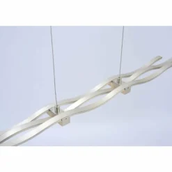Luminaires Leuchten Direkt Éclairage Led|Suspension Leuchten Direkt LOLA-WAVE LED Acier inoxydable, 2 lumières, Télécommandes, Changeur de couleurs
