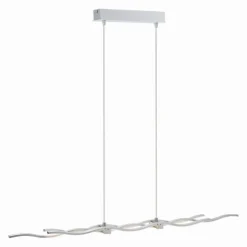 Luminaires Leuchten Direkt Éclairage Led|Suspension Leuchten Direkt LOLA-WAVE LED Acier inoxydable, 2 lumières, Télécommandes, Changeur de couleurs
