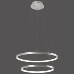 Luminaires Leuchten Direkt Éclairage Led|Suspension Leuchten Direkt CIRCLE LED Argenté, 1 lumière