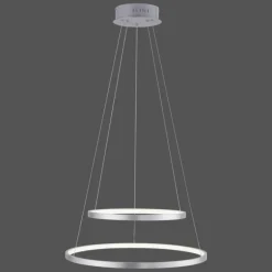 Suspension Leuchten Direkt Ls-CIRCLE LED Acier inoxydable, 1 lumière, Télécommandes, Changeur de couleurs