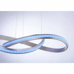 Suspension Leuchten-Direkt Ls-MELINDA LED Acier inoxydable, 1 lumière, Télécommandes, Changeur de couleurs
