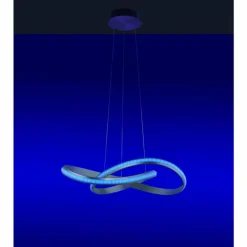 Suspension Leuchten-Direkt Ls-MELINDA LED Acier inoxydable, 1 lumière, Télécommandes, Changeur de couleurs