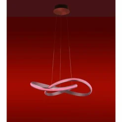 Suspension Leuchten-Direkt Ls-MELINDA LED Acier inoxydable, 1 lumière, Télécommandes, Changeur de couleurs